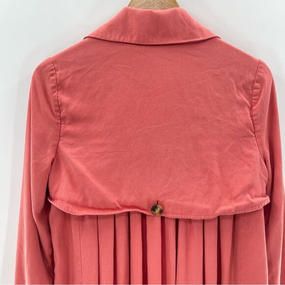 Soft Surroundings 100% Tencel Town & Country Flowy Trench Coat Size Small - Picture 9 of 12